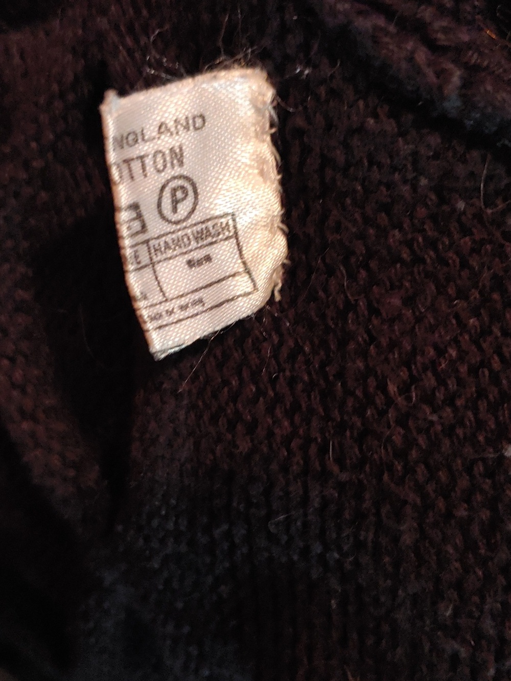 Vintage The Clever Shepherd Cotton Cardigan Black Geometric Unisex Size XXL - Picture 8 of 8
